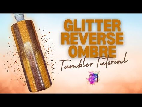 Glittered Reverse Ombre Tumbler Tutorial - YouTube Peekaboo Tumbler, Miss Kiss, Ombre Tumbler, Reverse Ombre, Vinyl Tumblers, Tumbler Ideas, Tumbler Design, Facebook Instagram, Tumbler Designs