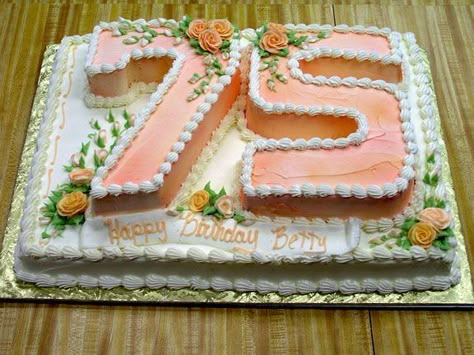 Image result for 75th birthday cake ideas for mom 75th Birthday Cake Ideas, Birthday Cake Ideas For Mom, Cake Ideas For Mom, 75th Birthday Cake, 75 Birthday Cake, 75 Birthday, Turkey Treats, Birthday Cake For Mom, 75th Birthday Parties