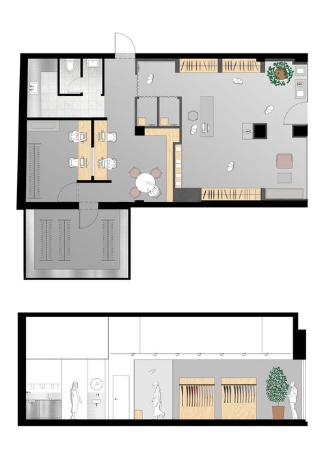 Gallery of KAV fashion studio / Keren Offner - ok design - 16 Fashion Designer Studio Office, Fashion Design Studio Workspaces, Workshop Space Design, Studio Plan, Small Apartment Layout, Fashion Design Studio, Architecture Thesis, Studio Floor Plans, Interior Drawing