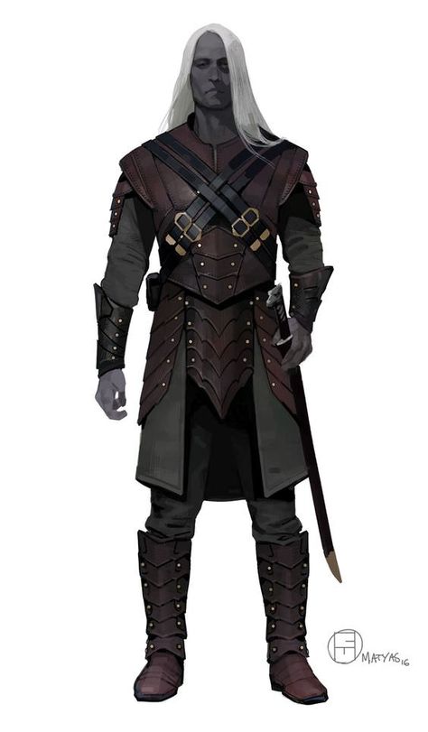 Dungeons & Dragons: Drow (inspirational) - Album on Imgur Brian Matyas, Drow Male, Heroic Fantasy, Leather Armor, Model Sheet, The Elder Scrolls, Fantasy Races, Dark Elf, Fantasy Armor