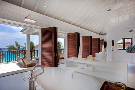 Sand Club-27-1 Kind Design Hotel Bedroom Design, Caribbean Villas, Caribbean Homes, St Barts, Beach House Design, Luxury Retreats, Modern Hotel, Island Home, Elegant Home Decor