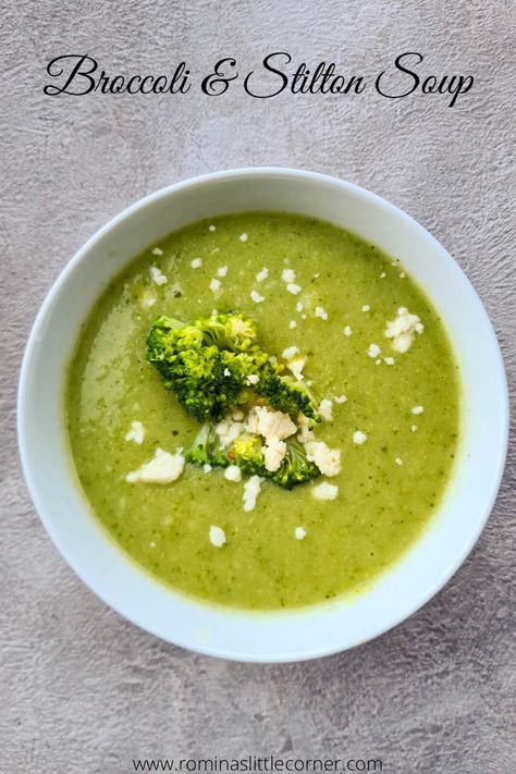 Broccoli And Stilton Soup, Stilton Soup, Instant Pot Broccoli, Food Wastage, Broccoli Stems, Vegetable Stock Cubes, Broccoli Soup, Recipe Board, Freezer Friendly