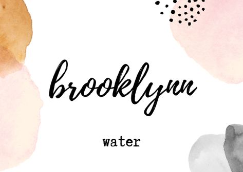 Brooklynn Elizabeth Name, Brooklyn Tattoo, Unique Girl Names, Beautiful Names, Dream Family, Baby Names And Meanings, Name Wallpaper