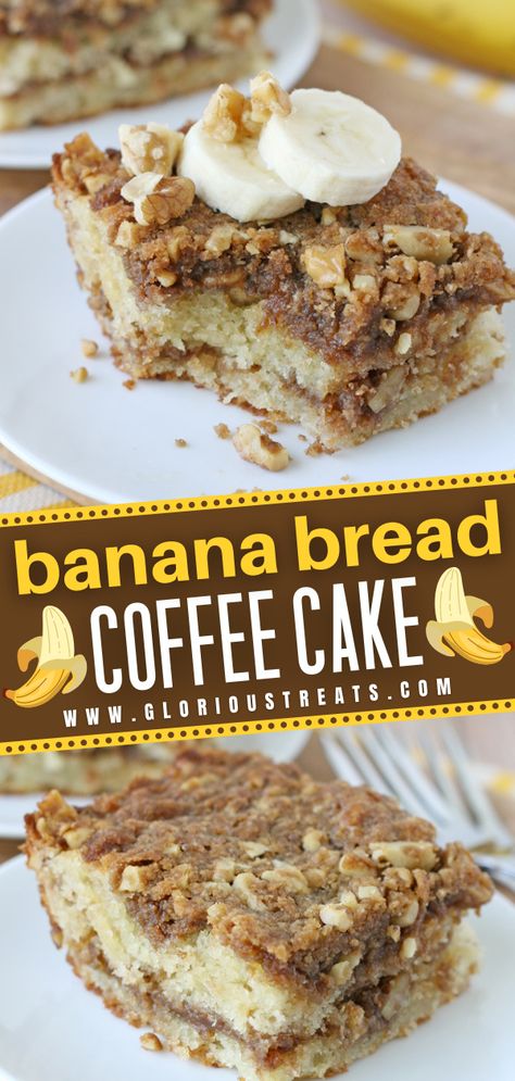 Banana Bread Coffee Cake, Cake Recipes For Beginners, Banana Coffee Cakes, Delicious Banana Bread, Coffee Cake Recipes Easy, Coffee Cake Recipe, Decadent Chocolate Cake, Delicious Cake Recipes, Coffee Cake Recipes