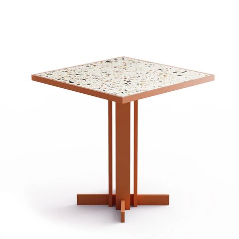 Products - Mambo Unlimited Ideas - Praga terrazzo dinner table Cafe Table Design, Terrazzo Cafe, Outdoor Wine Bar, Table Terrazzo, Terrazzo Table Top, Terrazzo Dining Table, Waiting Lounge, Terrazzo And Wood, Restaurant Dining Table