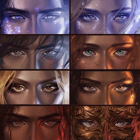 Acotar Eyes, Gwynriel Acotar Fanart, Bryaxis Acowar, Nessian Fanart, Sara J Maas, Roses Book, Feyre And Rhysand, Acotar Series, A Court Of Wings And Ruin