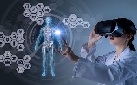 Illustrative image of digital health technology (chombosan; iStock by Getty Images) Virtual Reality Technology, Magnetic Resonance Imaging, Health Tech, Digital Health, Healthcare Industry, Medical Education, App Development Companies, Human Anatomy, Business Process