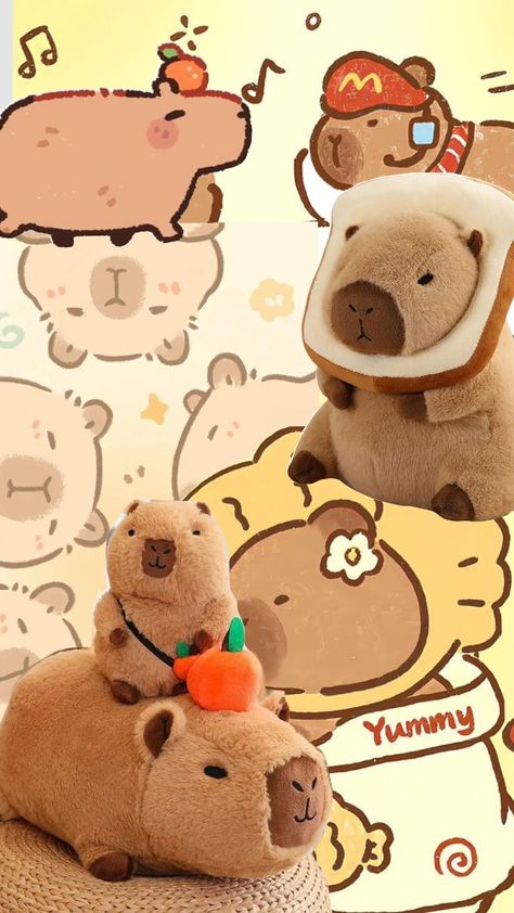 #animal #cute #capybara #capybarawallpaper Capybara Aesthetic, Capybara Wallpaper, Capybara Crochet, Capybara Cute, Baby Capybara, Holly Would, Cute Capybara, Animal Cute, Landscape Background