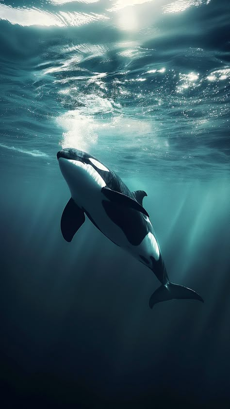 Orca Iphone Wallpaper, Orca Whale Wallpaper, Paus Orca Aesthetic, Phone Wallpaper Orca, Orca Wallpaper, Orca Photography, Tilikum Orca, Orca Whales Photography, Ocean Life Photography