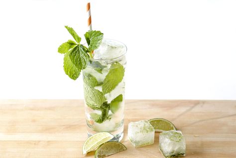 Best for: Jazzing up soda-based drinks with a hint of mint Make it: Mix rum, mint, and lemon-lime soda then freeze in an ice cube tray. Get the full tutorial at Good Housekeeping »   - Delish.com Cocktail Ice Cubes, Perfect Summer Drink, Sparkling Drinks, Lemon Lime Soda, Soda Water, Lime Zest, Autumn Flavors, Fresh Lime, Gin And Tonic