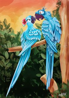 Santuário da Arara Azul: RIO O FILME: Á HISTORIA.  Blu (Jesse Eisenberg) é ... Blue And Jewel Rio, Disney Moana Art, Rio Movie, Jewel Art, Rio 2, Images Disney, Disney Art Drawings, Pinturas Disney, Arte Animal