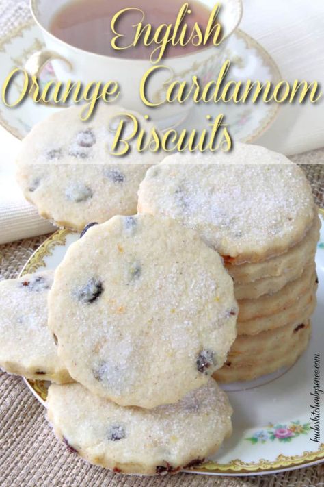 Orange Cardamon Cookies, Best Tea Cookies, English Biscuits Recipe, British Tea Biscuits, Christmas Tea Cookies, English Tea Cookies, English Biscuits British, English Tea Cakes Recipes, Orange Cardamom Shortbread Cookies