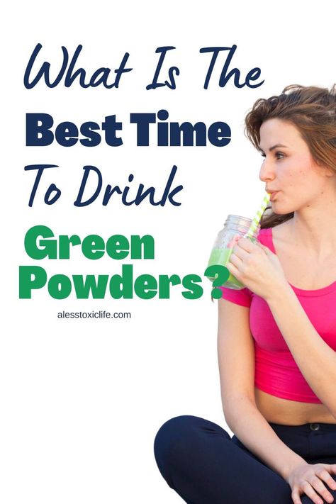 best time to drink greens powder Smoothies With Greens Powder, How To Make Greens Powder Taste Good, Greens Drink Recipe, Super Greens Powder Smoothie Recipes, Best Green Drink Powder, Drinking Greens, Green Supplements, Green Powder Benefits, Best Greens Supplement