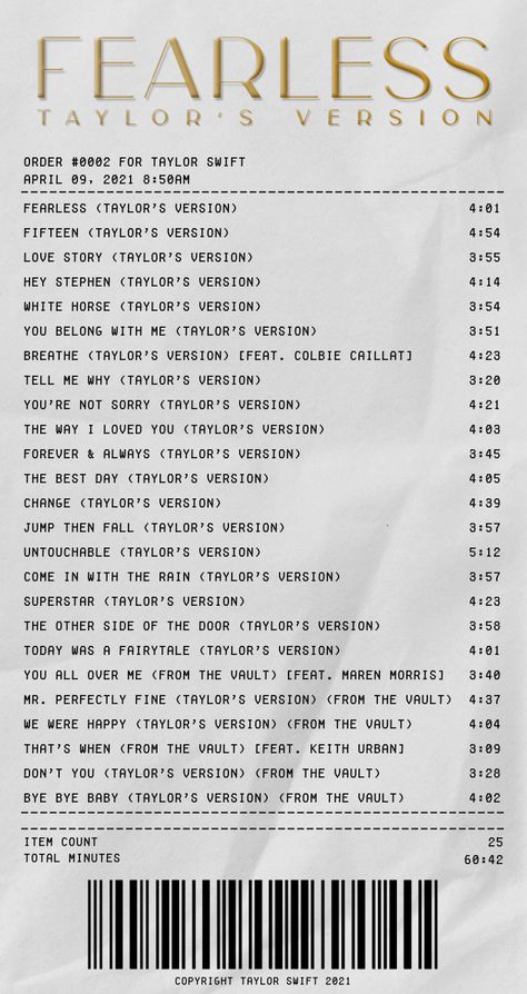 Taylor Swift Fearless Songs, Taylor Swift Songs List, Taylor Swift Fearless Album, Fearless Song, Fearless Album, Taylor Swift Book, Colbie Caillat, Taylor Swift Birthday, Taylor Lyrics