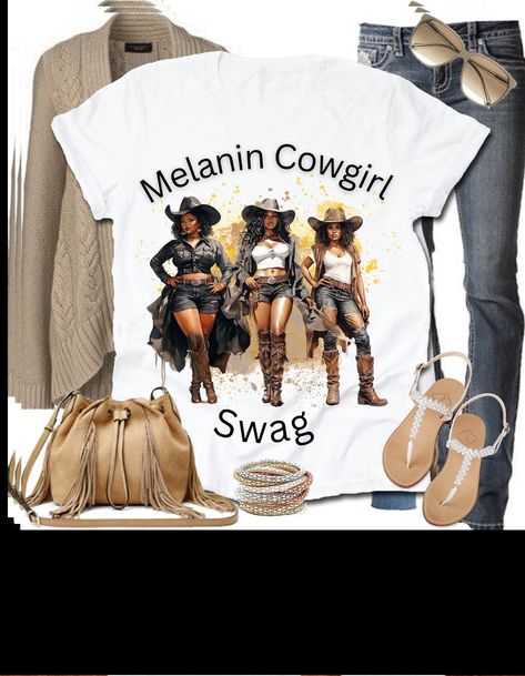 Cowgirl Outfits Black Women Rodeo, Hoedown Outfit Women, Cow Girl Outfit Black Women, Black Rodeo Outfits For Women, Texas Rodeo Outfit, Plus Size Rodeo Outfits For Women, Trail Ride Outfit Black Women, Western Outfits Black Women, Rodeo Outfits For Black Women