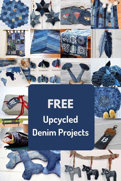 Upcycle your old denim into 15 new, stylish items with these easy DIY projects. Learn how to make a denim tote bag, skirt, shorts, and #What_To_Do_With_Denim_Scraps #Denim_Upcycling_Ideas #Repurposed_Denim_Projects #Denim_Crafts_Upcycling Denim Crafts Diy No Sew, Repurposed Denim Projects, Denim Crafts Upcycling, Denim Upcycle Diy, Crafts With Old Jeans, Denim Recycle Projects, Recycle Jeans Projects, Old Jeans Projects, Repurpose Old Jeans