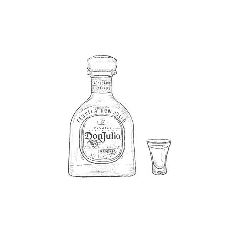 Don Julio tequila and shot glass, sketch board illustration. Tequila! Don Julio Tattoo, Tequila Bottle Tattoo, Tequila Shot Tattoo, Tequila Tattoo, Glass Sketch, Atrapasueños Tattoo, Beer Pong Table Designs, Don Julio Tequila, Board Illustration