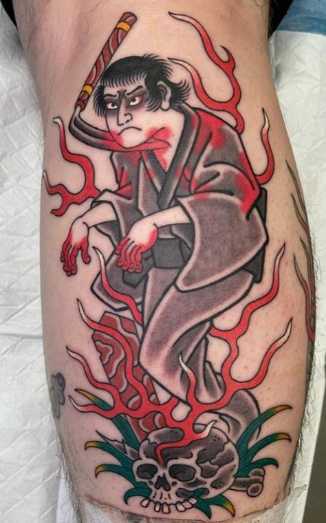 Japanese Flash, Japanese Reference, Ghost Tattoos, Sailor Jerry Tattoos, Ghost Tattoo, Japanese Horror, Japanese Tattoos, Asian Tattoos, Sailor Jerry