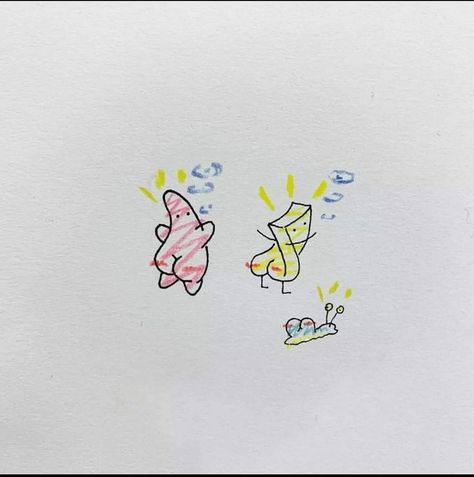 Cute Drawing For Best Friend, Crayon Tattoo, Doodles Tattoo, Hongdae Seoul, Spongebob Tattoo, Mini Toile, Cute Little Tattoos, Dainty Tattoos, Mini Drawings