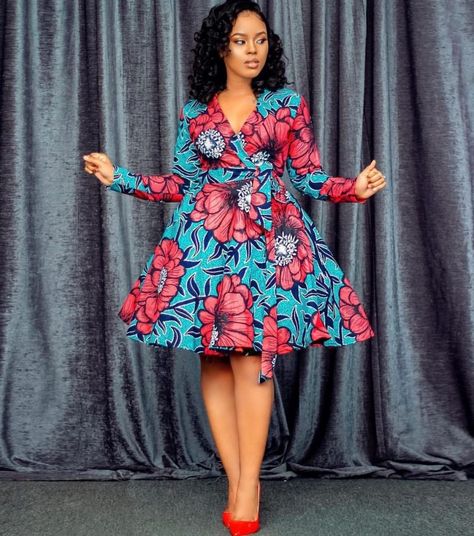 Short Flare Gown, Ankara Short Flare Gowns, Ankara Design, Cloth Designs, Ankara Short, Ankara Short Gown Styles, Dress Ankara, Ankara Designs, Fashion Traditional