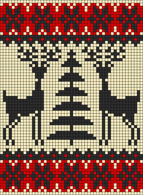 Alpha pattern #12072 | BraceletBook Punto Fair Isle, Fair Isle Chart, Fair Isle Knitting Patterns, Cross Stitch Christmas, Winter Cross Stitch, Stitch Christmas, Bead Loom Patterns, Fair Isle Knitting, Alpha Pattern