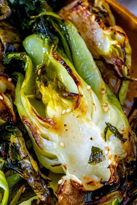 Bokchoy Sidedish Grilled, Baby Bokchoy Grilled, Boy Choy Recipes, Baby Bock Choy Recipes, Bock Choy Recipes, Grilled Vegetable Recipes, Sesame Ginger, Ribs On Grill, Smoked Brisket