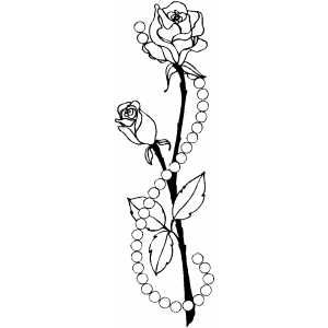 Pearl And Rose Tattoo, Rose With Pearls Tattoo, Pearls Tattoo, Rose And Pearl, Pearl Tattoo, Roses And Pearls, Lace Tattoo Design, Peony Tattoo, Necklace Tattoo