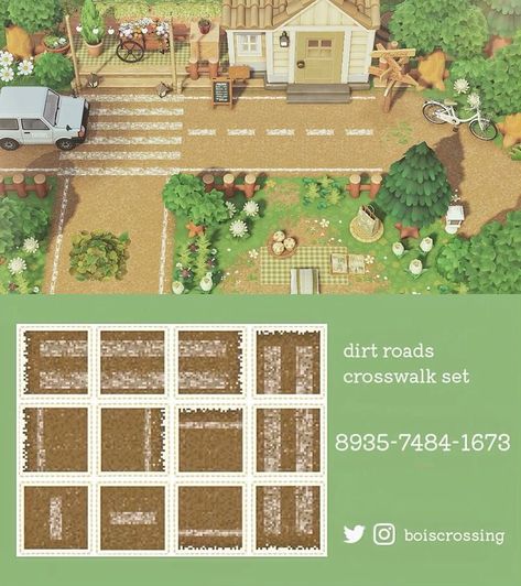 Animal Crossing Road Codes, Acnh Rural, Path Acnh, Animal Crossing Design Codes, Animal Crossing Design, Acnh Path, Ac Codes, Acnh Paths, Acnh Inspiration