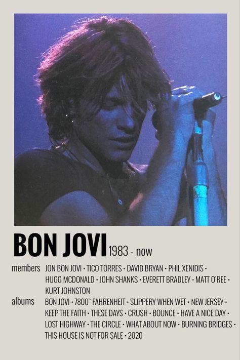 Bon Jovi Song, Bon Jovi Always, Minimalist Music, Rock Band Posters, Music Poster Ideas, Vintage Music Posters, Dance World, Music Collage, Polaroid Poster