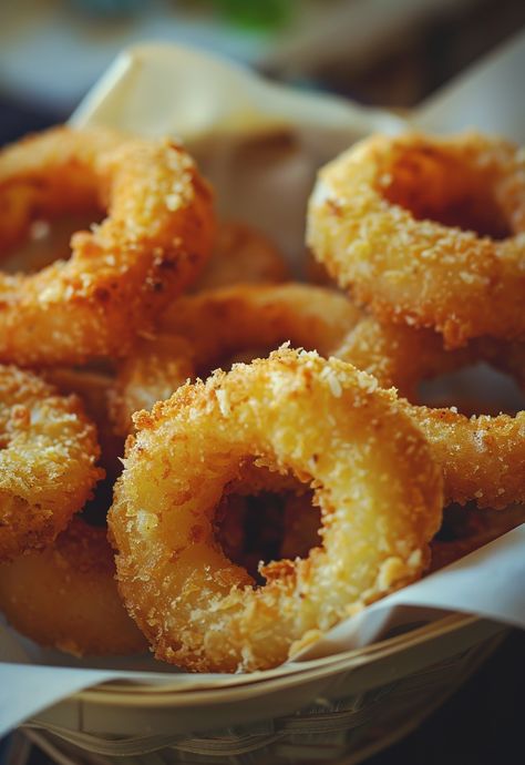 Learn How to Cook Air Fryer Onion Rings Recipe For Free | Recipes You'll Love, Made Easy! Air Fryer Onion Rings Recipe, Air Fryer Onion Rings, Trendy Recipes, Honey Mustard Dip, Onion Rings Recipe, Mustard Dip, Spicy Aioli, Cooks Air Fryer, Airfryer Recipes