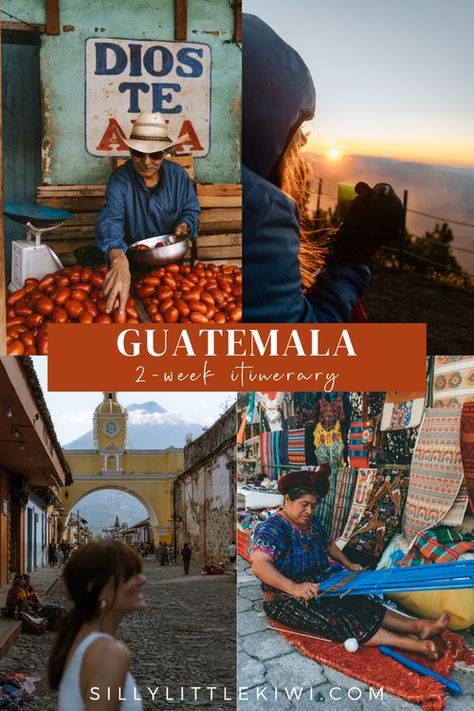 2-Week Guatemala Travel Itinerary: The Perfect Guatemala Itinerary for First-Timers — silly.little.kiwi Guatemala Aesthetic, Guatemala Itinerary, Guatemala Trip, Central America Destinations, Panama Travel, Guatemala Travel, Lake Atitlan, Central America Travel, Travel Info