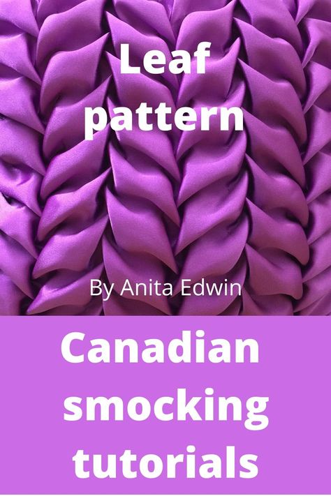 This video shows how you can sew this cushion cover using Canadian smocking technique. The pattern shown in this video is leaf pattern. The videos shows the method in easy to follow steps.   Fabric used is Satin. All measurements are given in detail in the video. The finished size of the cushion cover is 16 inches by 16 inches.  Following these simple steps, you can make them in any size. Smocking Tutorial Step By Step, Smocking Patterns Step By Step, Canadian Smocking Patterns, Fabric Manupilation Techniques Easy, Smocking Patterns Tutorials, Recycling Textiles, Lehga Choli, Hand Smocking Tutorial, Smocking Cushion