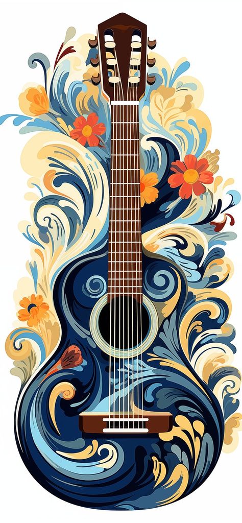 Guitar Collage Art, Artistic Quilts, Denim Painting, Luis Gonzaga, Jesus Art Drawing, Guitar Artwork, Music Painting, November 1st, Music Pictures