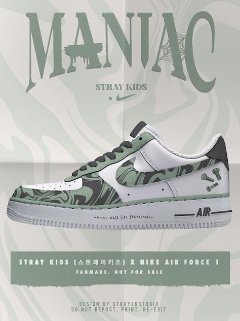 Maniac Poster, Stray Kids Shoes, Skz Maniac, Stray Kids Outfits, Custom Sneakers Diy, Heels Aesthetic, Pretty Shoes Sneakers, Cute Nikes, Aesthetic Shoes