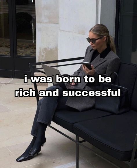 Rich And Successful Woman, Boujee Vision Board, Rich In Life Quotes Happiness, In My Success Era, Level Up Woman, Luxury Life Affirmations, Billionaire Woman Aesthetic, Self Made Millionaire Women, Successful Women Illustration