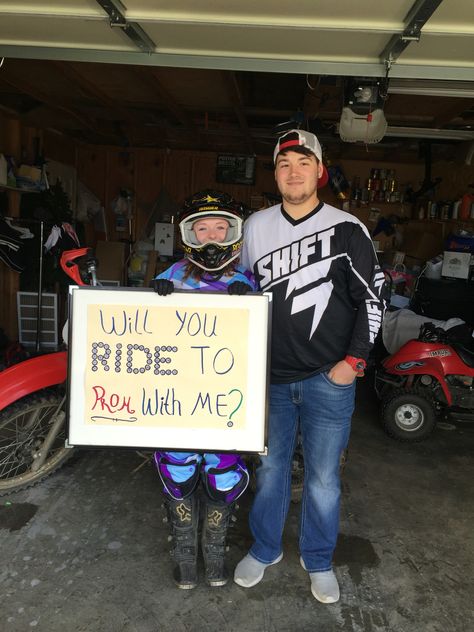 Dirt Bike Prom Proposal Ideas, Motorcross Promposal Ideas, Motocross Hoco Proposals, Motorcycle Promposal, Dirt Bike Dance Proposal, Dirtbike Hoco Proposal, Dirtbike Prom Proposal, Dirt Bike Hoco Proposal, Racing Promposal