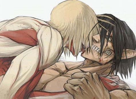 Female Eren, Eren And Annie, Aot Eren, Female Titan, Annie Leonhardt, Aot Characters, Attack On Titan Eren, Les Couples, Eren Jaeger