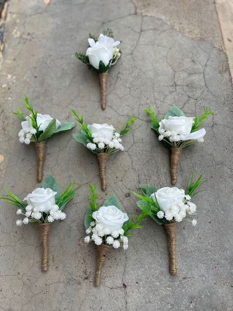 Artificial Bridal Boutonnières for our Ghanaian groom and his squad beautiful made(rustic themed). Boutonnières can also called corsages Rustic Theme, Bridal Bouquets, The Groom, Boutonniere, Bridal Bouquet, Artificial Flowers, Bouquets, Flowers, Quick Saves