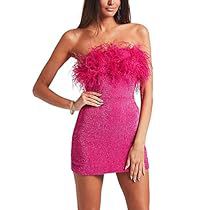 Tube Top Dress, Sequin Maxi Dress, Sequin Maxi, Feather Dress, Strapless Mini Dress, Sequin Mini, Sequin Mini Dress, Pink Mini Dresses, Types Of Skirts