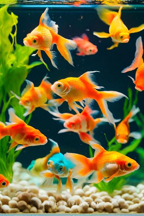 Rainbow goldfish, commonly known for their bright colors and shimmering scales, are a vibrant and eye-catching kind of goldfish that would add a flare of fun to your tank. Rainbow Goldfish, Swordtail Fish, Ocean Life Photography, Platy Fish, Pleco Fish, Cory Catfish, Goldfish Tank, Guppy Fish, Butterfly Fish