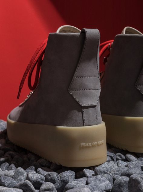 Fear of God Turned Hiking Boots Into Must-Have Sneakers | GQ Fear Of God Sneakers, Hiking Sneakers, Fear Of God, First Look, Gq, Hiking Boots, Sneaker Boots, Must Haves, Look At