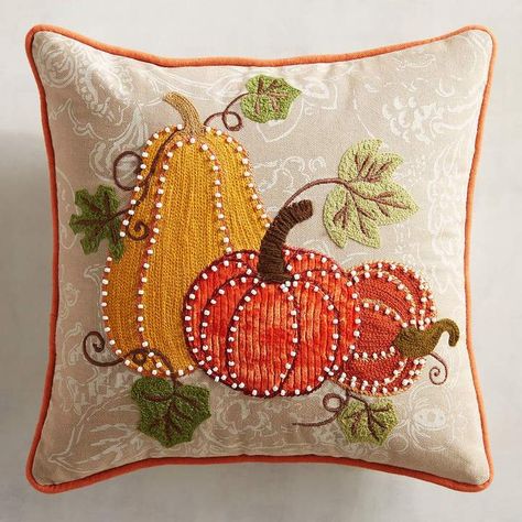 Pier 1 Imports Harvest Pumpkins Mini Pillow  #ad #Thanksgiving #holiday #fall #falldecor #pumpkin #turkey #harvest #blessings Thanksgiving, fall, fall décor, pumpkin, turkey, harvest, blessings Harvest Pillows, Thanksgiving Pillows, Fall Throw Pillows, Pumpkin Pillows, Fall Quilts, Fall Halloween Crafts, Sewing Pillows, Fall Pillows, Holiday Pillows