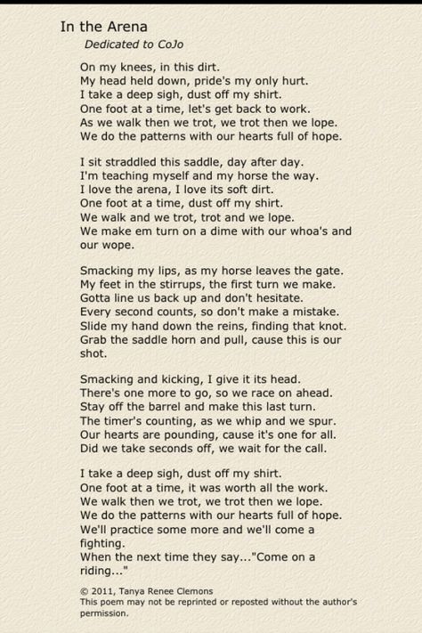 My Own!  First Barrel racing poem written by me! Published in cowboy poetry.com :) #barrelracer #cloverleaf #poem ❤️heart & soul :) Cowboys Last Ride Poem, Cowgirl Poems, Experiential Learning Activities, Horse Poems, Race Quotes, Rodeo Quotes, Barrel Racing Tips, Cowboy Poetry, Barrel Racing Quotes