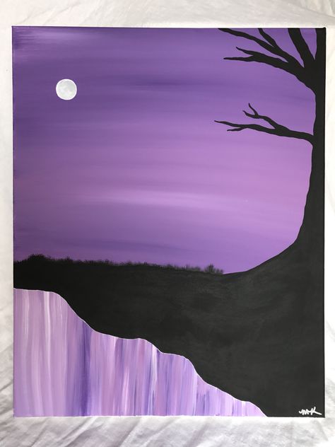 Purple moonlight acrylic painting on canvas. Available in my Etsy shop! https://www.etsy.com/shop/TheActorsPaintShop Mine Canvas Painting, Moonlight Acrylic Painting, Purple Moonlight, Acrylic Painting On Canvas, Acrylic Painting Canvas, Painting On Canvas, Acrylic Painting, Canvas Painting, Etsy Shop