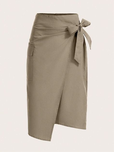 SHEIN ICON Women Solid Color Workwear Apron Skirt With Pockets And Waist Tie for Sale Australia| New Collection Online| SHEIN Australia Apron Skirt, Shein Icon, Skirt With Pockets, Skirts With Pockets, Waist Tie, Womens Bottoms, Apron, Work Wear, Womens Skirt