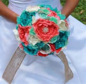 Wedding Brooch Bouquets, Teal Wedding, Turquoise Wedding, Coral Wedding, Bouquets Wedding, Future Wedding Ideas, Wedding Time, Jolie Photo, Coral Turquoise