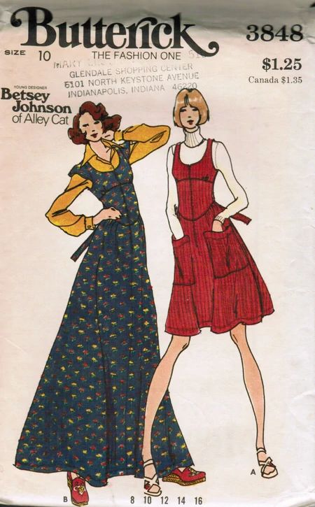 Womens Jumper Dress, Jumper Dress Pattern, School Times, 70s Sewing Patterns, Pinafore Pattern, 1970s Sewing Patterns, Patron Vintage, Origami Fashion, Vintage Apron