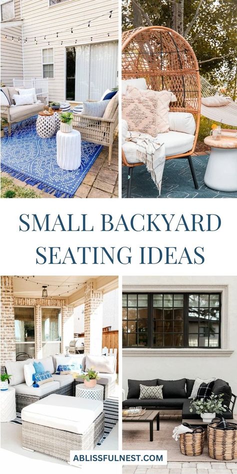 Transform your outdoor space with creative small backyard seating ideas that maximize comfort and style. From cozy corner benches to compact bistro sets, there’s a solution for every type of backyard, no matter the size. With thoughtful layouts, you can create a relaxing retreat perfect for unwinding or hosting intimate gatherings. Explore different materials and cushions to add personality and flair to your seating area. #backyardinspiration #outdoorseating #smallspacedesign Small Patio Layout, Seating For Small Spaces, Backyard Seating Ideas, Corner Benches, Patio Layout, Corner Bench, Seating Ideas, Backyard Seating, Small Space Design