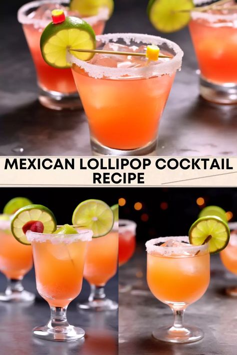 Learn how to make a delicious and refreshing Mexican Lollipop cocktail with this easy recipe. Perfect for parties or a fun night in, this drink will transport you straight to Mexico. Mexican Lollipop Drink, Mexican Lollipop Shot Recipe, Mexican Mixed Drinks, Mexican Lollipop, Watermelon Shots, Cultural Foods, Mexican Seasoning, Recipe Mexican, Mexican Drinks