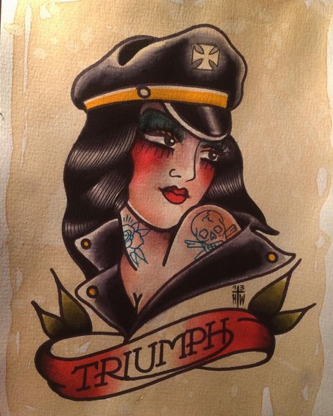 Triumph bad girl #howlinwolftattoo #triumph #triumphchopper #triumphriot Triumph Tattoo, Tattoo Motorcycle, Triumph Chopper, Old Scool, Howlin Wolf, Triumph Motorcycle, Motorcycle Tattoos, Persian Art Painting, Wolf Tattoo